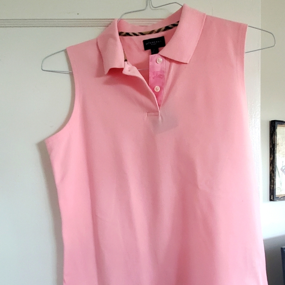 Burberry pink golf shirt,  BRAND NEW